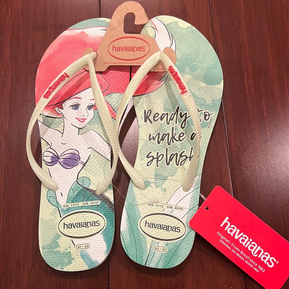 Havaianas Women's Sandals - Cream and Green